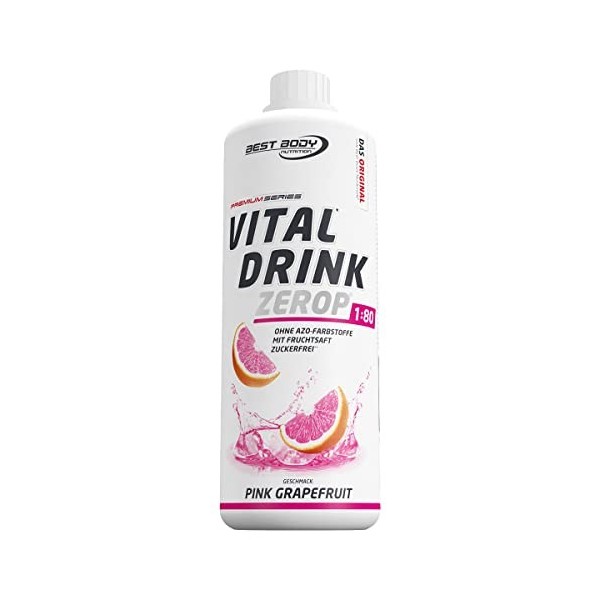 Best Body Nutrition Vital Drink, 1000 ML Flasche Pink Grapefruit 