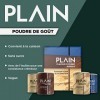 PLAIN paquet de poudre de goût | 4 goûts à 150g | chocolat, vanille, cannelle, myrtille | poudre darôme pour sucrer les alim