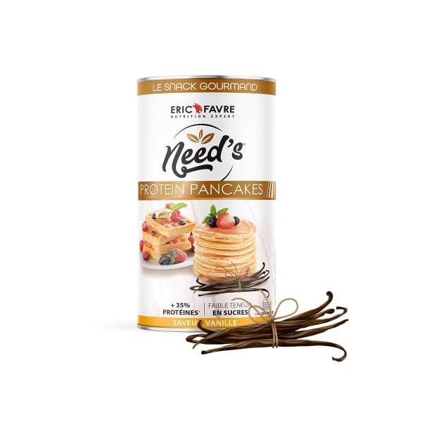 PROTEINE PANCAKE NEEDs- Poudre Protéinée pour Pancakes, Crêpes, Gaufres - Pâte Pancake Proteine Riche en Fibres, Glucides, F