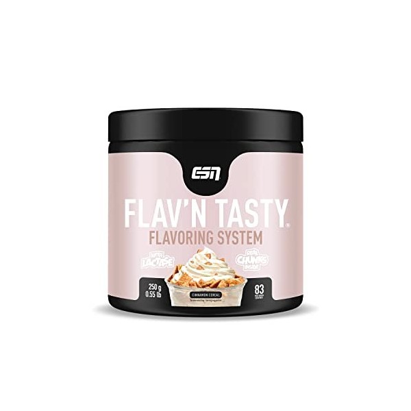 ESN Flavn Tasty, Arôme, Inuline, Céréales á la Cannelle, 250g, Goût en Poudre