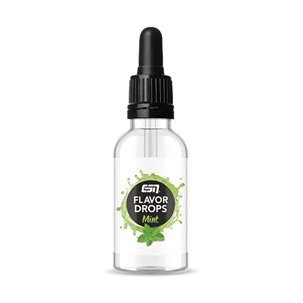 ESN Flavour Drops - gouttes aromatiques sans calories pour affiner le goût des aliments et des boissons - 50ml menthe 