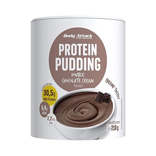 Body Attack Protein Pudding Complément pour Sportif Chocolate Cream 210 g