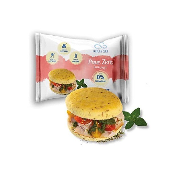 Pain Zero® Goût Pizza. Avec seulement 0 % de glucides et de sucre par portion. Sans gluten, sans sucre ajouté, sans lactose. 