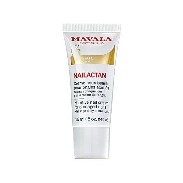 Mavala - Crème Nourrissante Nailactan pour Ongles Abîmés, Secs, Dévitalisés, Cassants, Friables - Soin Réparateur Nutritif et