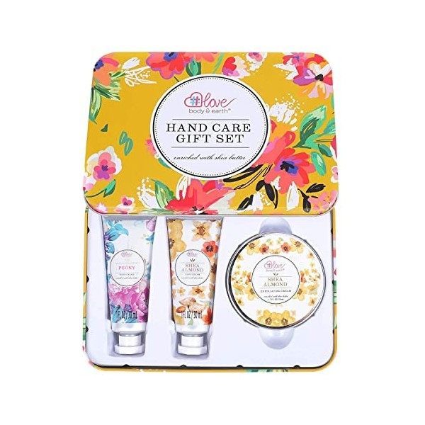 Coffret Cadeau Crèmes pour les Mains, Coffret Soins du Corps avec Beurre de Karité, Coffret Soins de la Peau 2 Crèmes pour le