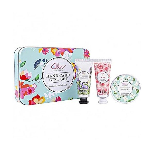 Coffret Cadeau Crèmes pour les Mains, Coffret Soins du Corps avec Beurre de Karité, Coffret Soins de la Peau 2 Crèmes pour le