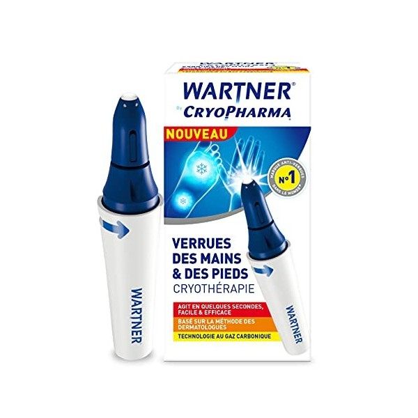 WARTNER by Cryopharma - Traitement des Verrues Pieds et Mains par Cryothérapie - Élimination rapide et efficace* des verrues 