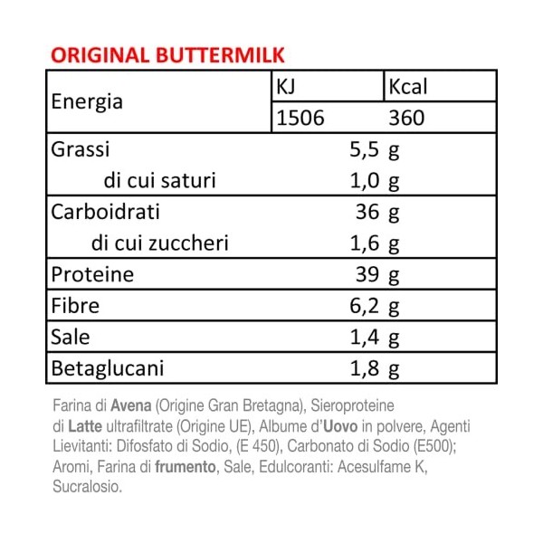 Oat Protein Pancake 750 g Original Buttermilk