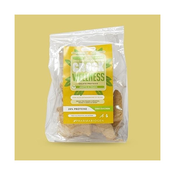 Snacks salés protéinés "Crock Wellness" goût classique. Vegan Format de 100 g.