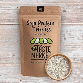 500 g de protéines de soja Crispies - 60 % de protéines - Sans sucre ajouté - Protéines végétaliennes