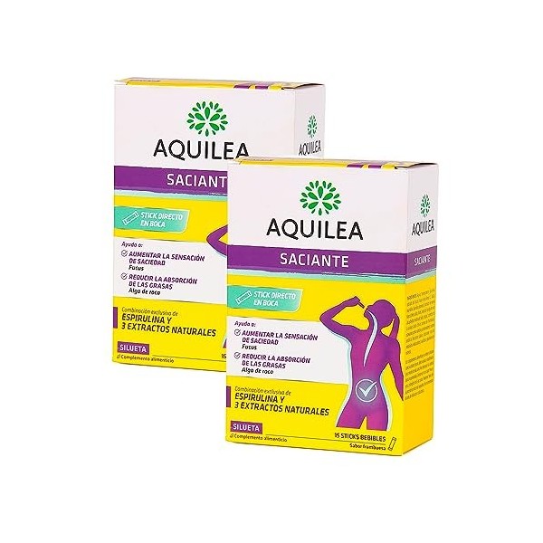 PACK 2 - AQUILEA Saciante 15 sticks Sabor Framboise 