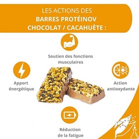EFFINOV NUTRITION PROTEINOV - Barre Protéine 24g - Maintien de la Masse Musculaire – Energétique & Antifatigue – Saveur Cho