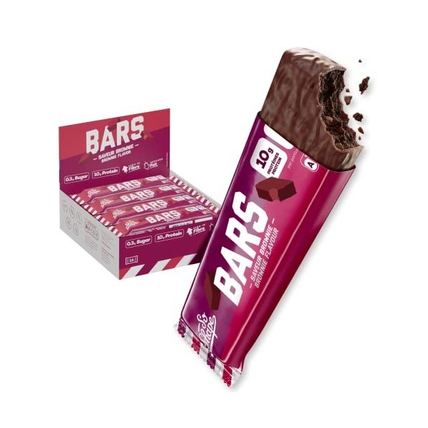 So Shape, Barres saveur Brownie, 10g de protéines & moins de 100kcal par barre, 16 Barres de 30g