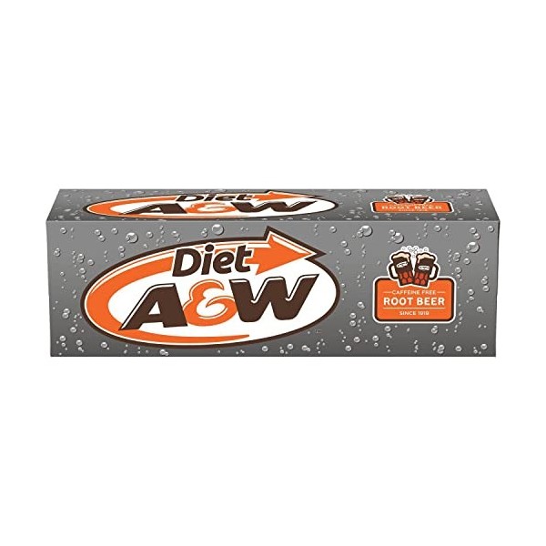 A&W Diet Root Beer Fridge Pack Cans, 355 mL, 12 Pack