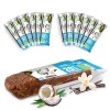 Gourmiz barres de fruits protéinées - 12 x 40gr, barre protéinée énergétique bio, dattes, noix de coco, & vanille, snacks veg
