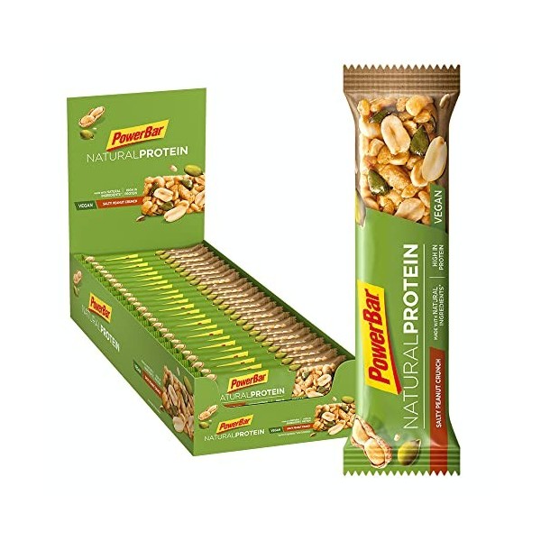 Powerbar Natural Protein Salty Peanut Crunch 24x40g - Veganer Protein Riegel + Natürliche Zutaten