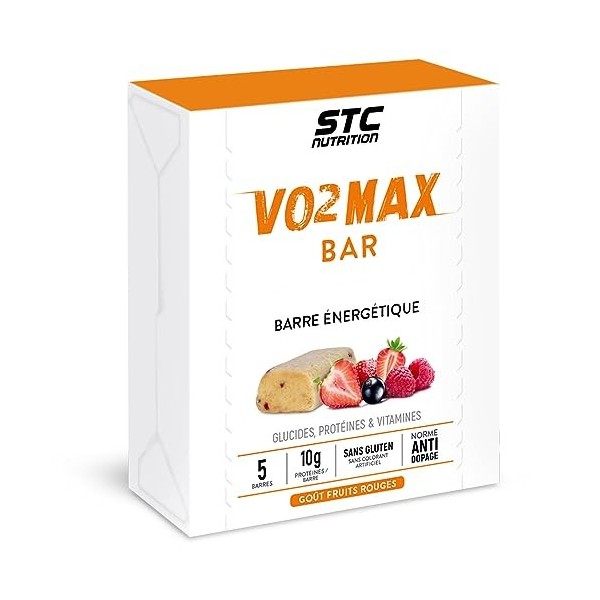 STC Nutrition VO2 MAX BAR 5 Barres Énergétiques x 45 g - Fruits Rouges