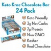 hrewd Food Milk Chocolate Keto Krac Bar - High Protein Keto Snacks, Low Carb Chocolate, 7g Protein, 3g Net Carbs, Real Chocol