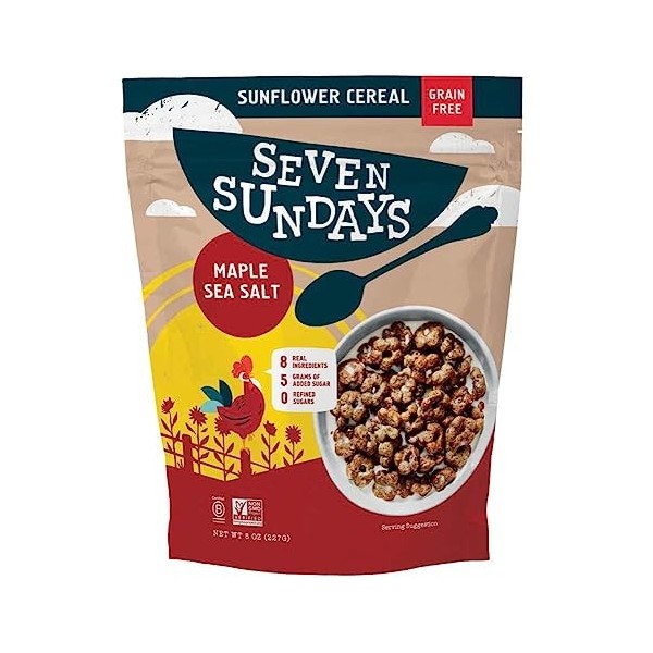 Seven Sundays Grain Free Cereal - Maple Sea Salt - 8 Oz Bag - Gluten and Grain Free, Paleo, Keto Friendly, No Refined Sugar, 