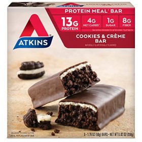Atkins, Avantage, Barre de biscuits au creme de chocolat, 5 barres, 1,7 oz 48 g de chaque