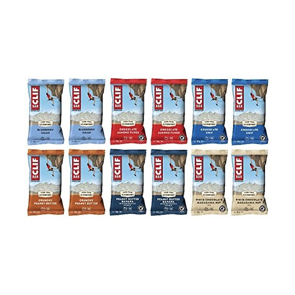 Lot de 12 barres Clif Bar Variety, Chocolat