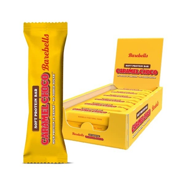 Barebells Barre de protéine 16g proteine, 12x55g chocolat protein bars Soft Caramel Choco 