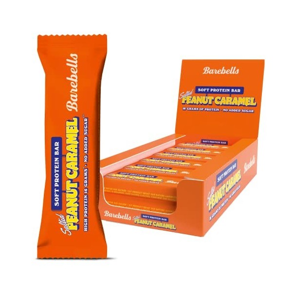 Barebells Barre de protéine 16g proteine, 12x55g chocolat protein bars Soft Peanut Caramel 