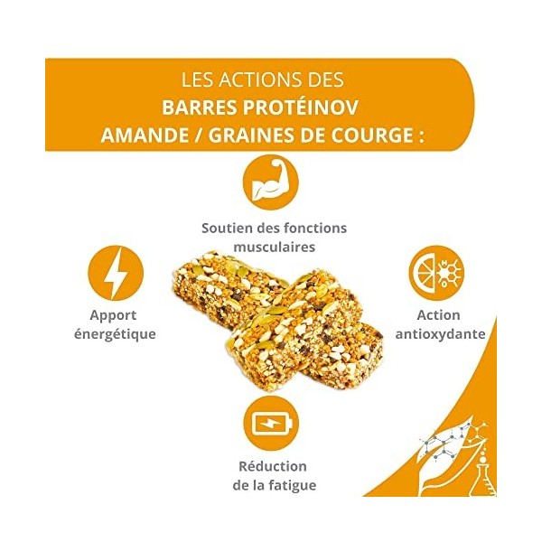 EFFINOV NUTRITION PROTEINOV - Barre Protéine 25g - Maintien de la Masse Musculaire – Energétique & Antifatigue – Saveur Ama