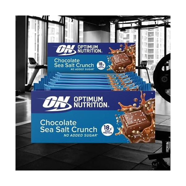 Optimum Nutrition Crunchy Protein Bar 12x55g Chocolat Sel de mer Crunch