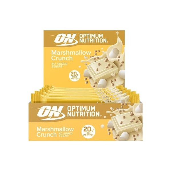 Optimum Nutrition Protein Crisp Bar 10x65g Guimauve Crunch