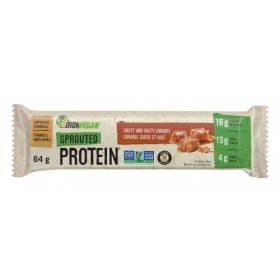 Iron Vegan Sprouted Protein Bar - Sweet and Salty Caramel SCaramel 64g/12