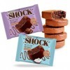 FitnesSHOCK Boîte à mélanger Brownie au chocolat biscuit sans ajout de sucre, avec 15% de protéines, faible en calories, des 