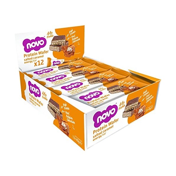 Novo Nutrition Protein Wafer Bar 12x40g Caramel salé