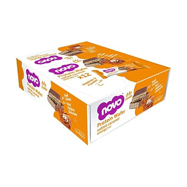 Novo Nutrition Protein Wafer Bar 12x40g Caramel salé