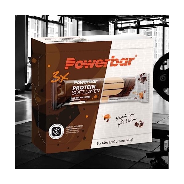 Powerbar Protein Soft Layer Bar 10x3x40g Chocolat Caramel Brownie