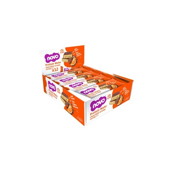 Novo Nutrition Protein Wafer Bar 12x40g Orange au chocolat