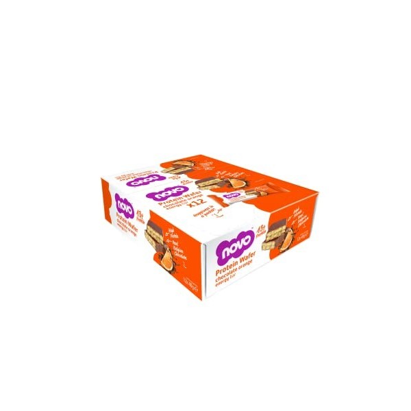 Novo Nutrition Protein Wafer Bar 12x40g Orange au chocolat