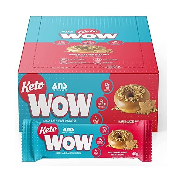 ANS PERFORMANCE KetoWOW Bar Maple Glazed Walnut 12 x 40g