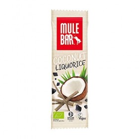 Mulebar - Boîte de 15 Barres Énergétiques Sport Bio et Vegan | Goût Mangue Noix de Coco Réglisse | 40 g