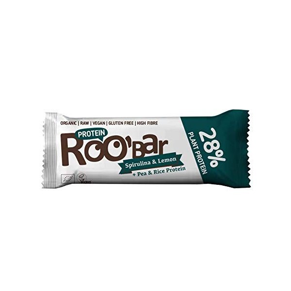 Roobar Barre Protéinée Spiruline & Citron - Bio & Vegan - 40g