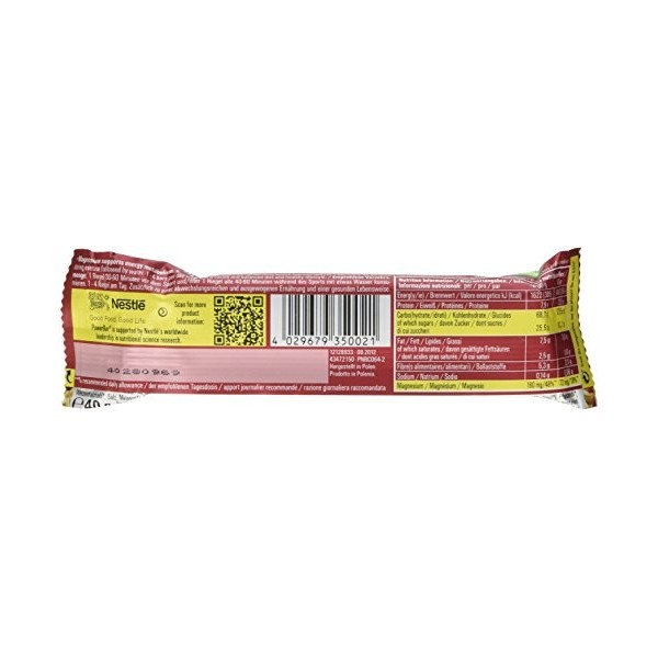 Powerbar 24 Barres Natural Energy Céréale Goût Strawberry & Cranberry