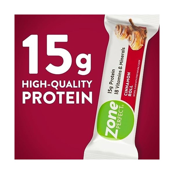 ZonePerfect Nutrition Bars, Cinnamon Roll, 1.76 oz, 12 Count