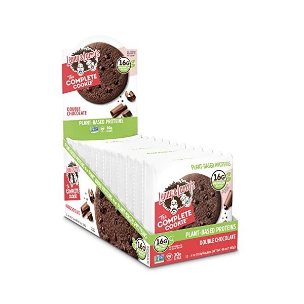 Lenny & Larrys The Complete Cookie, Double Chocolate, 4-Ounce Cookies Pack of 12 