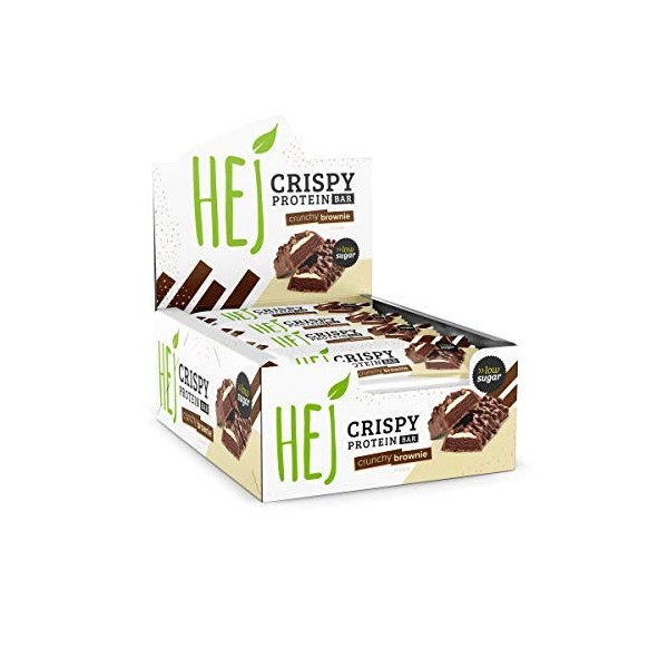 HEJ Natural Crispy 12 x 45 g Crunchy Brownie Barre Protéinée