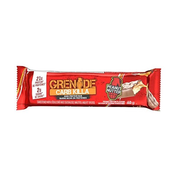 GRENADE CARB KILLA BAR Noix darachide 12x60gm