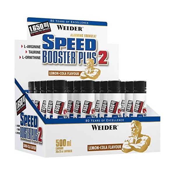 Weider Speed Booster Plus II Ampoule Citron-Cola 20 x 25 ml