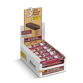 Rilevo - 3 heures sans faim - 25 paquets individuels de barres de famine avec graines, céréales enrobées de chocolat noir 25
