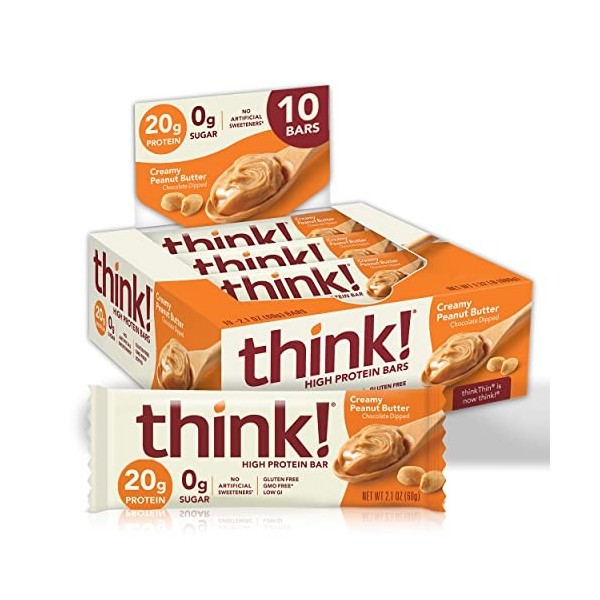 Thinkthin haute Protéine, 59,5&nbsp;gram lot de 10 Barres nutritives