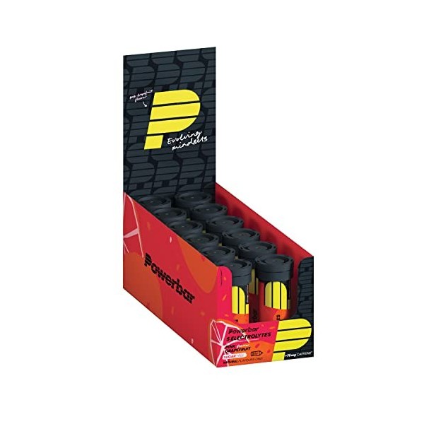 Powerbar 5 Electrolytes Pink Grapefruit 12x10Tabs - Tablettes effervescentes fournissant les électrolytes + 75 mg caféine