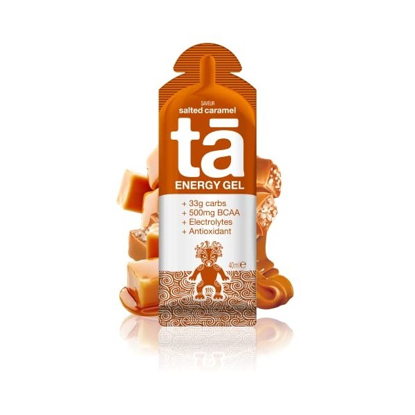 TA ENERGY - Gel Energétique - Salted Caramel x12 - Energie - Sodium - BCAA - Antioxydants - Idéal pendant les activités sport